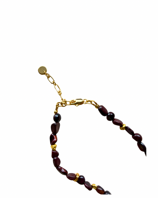 Red Tiger's Eye Beaded Necklace PREORDER