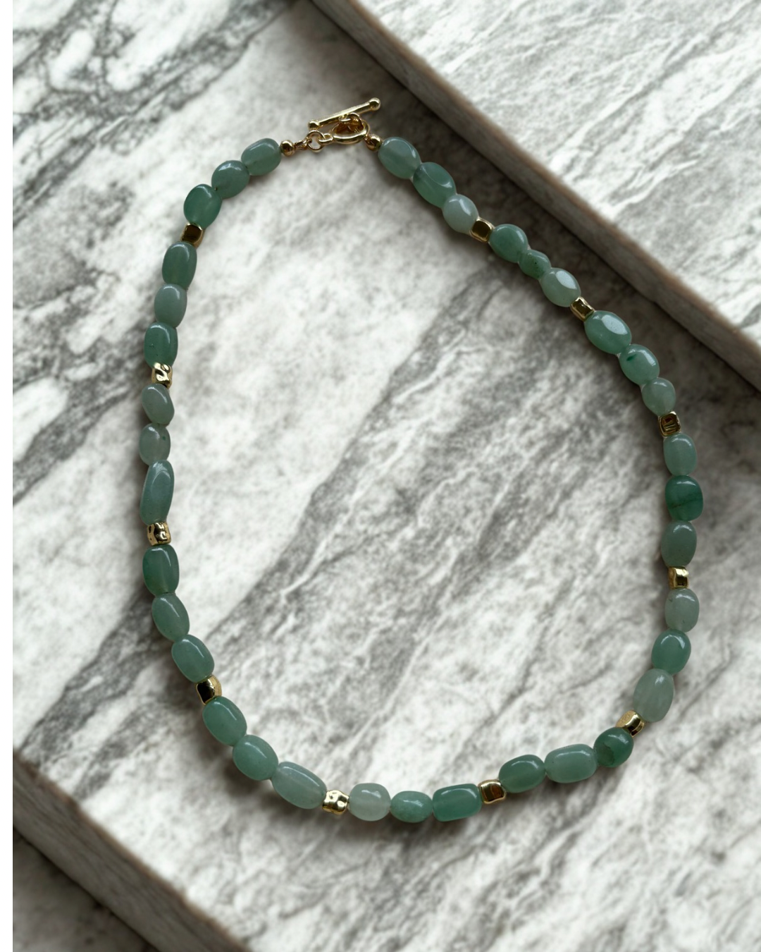 Green Aventurine Beaded Necklace PREORDER