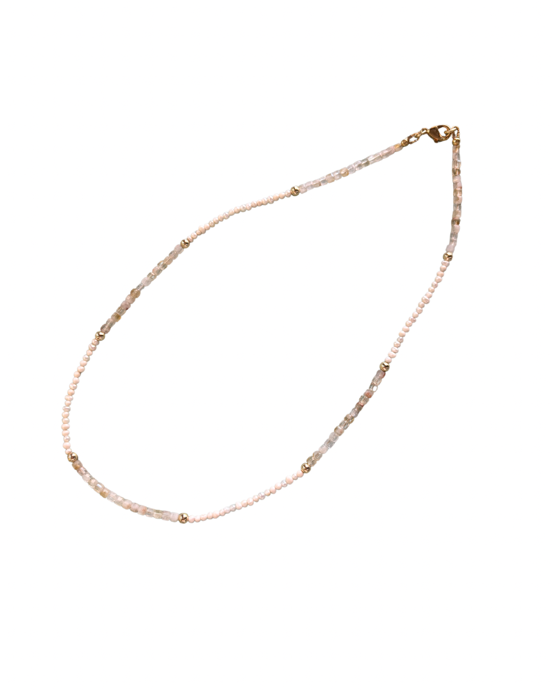 Citrine and pearl Beaded Necklace PREORDER